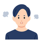 悩んでいる人物