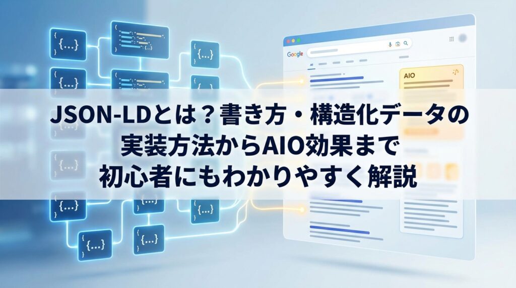 JSON-LDとは？書き方・構造化データの実装方法からAIO効果まで初心者にもわかりやすく解説