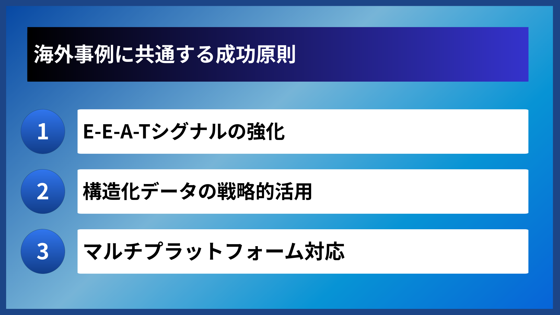海外事例に共通する成功原則