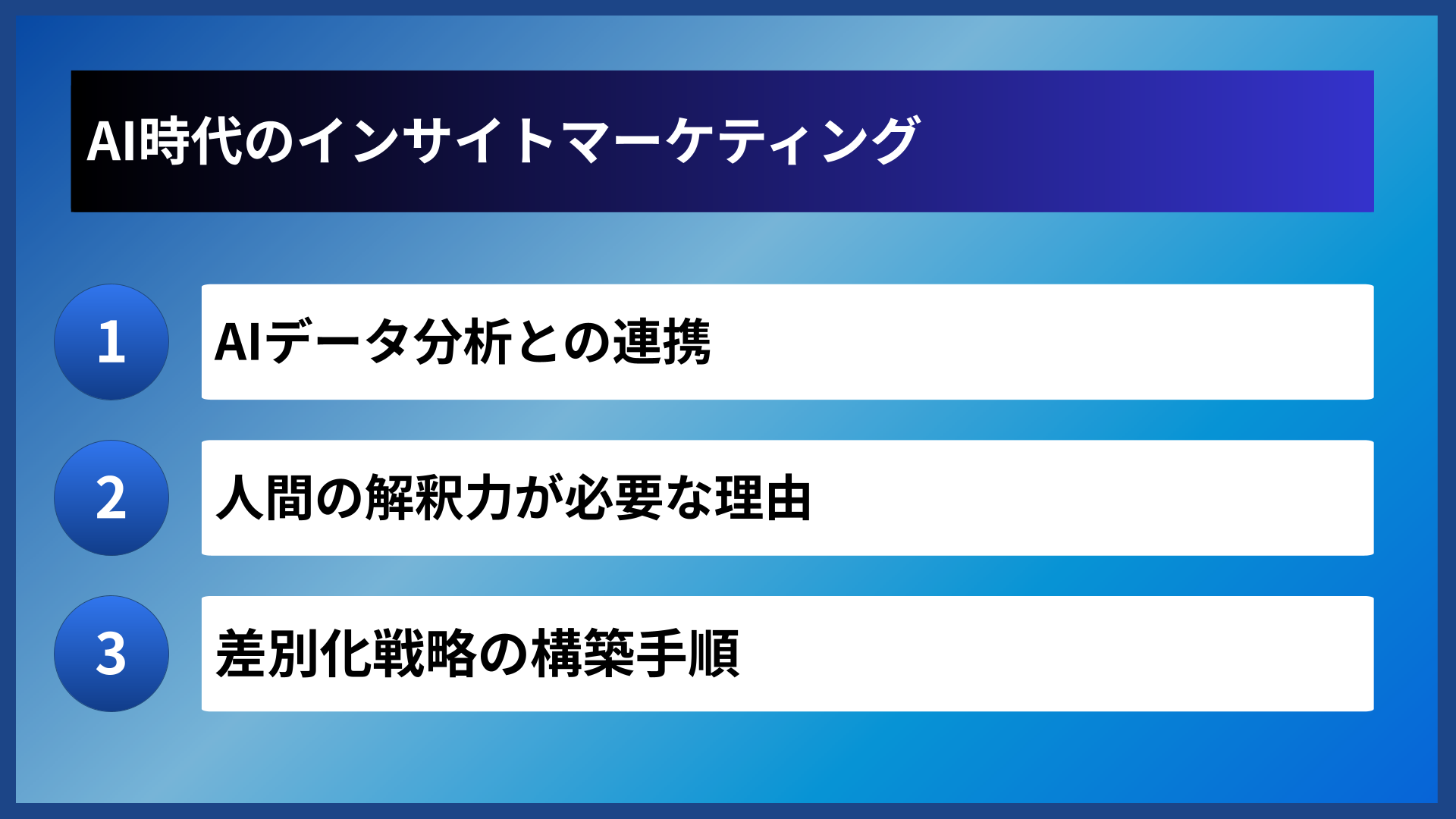 AI時代のインサイトマーケティング