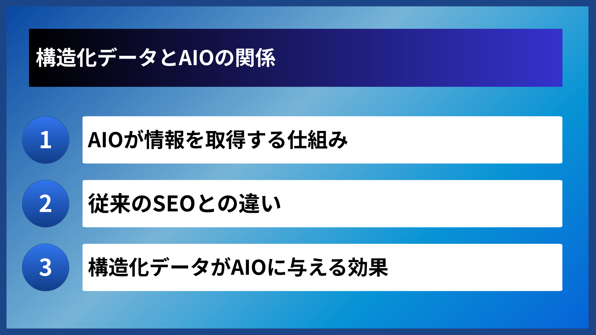 構造化データとAIOの関係