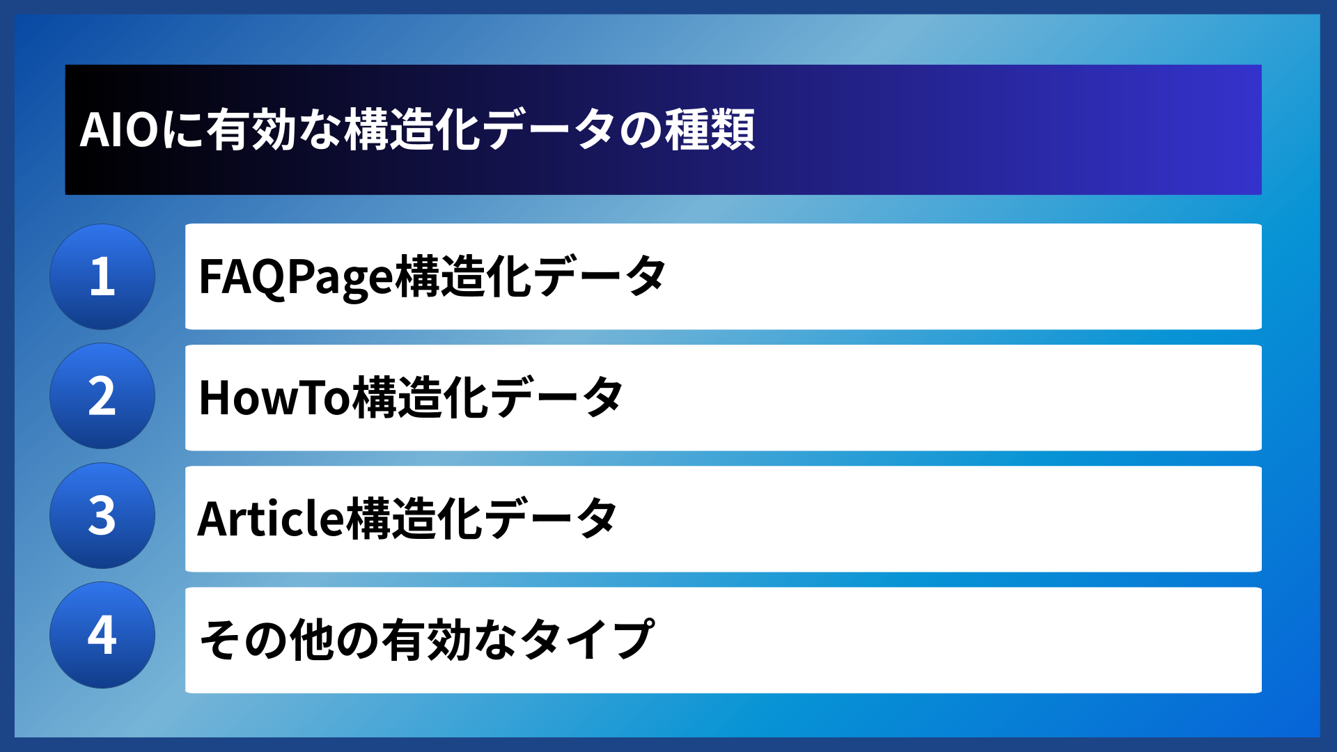 AIOに有効な構造化データの種類