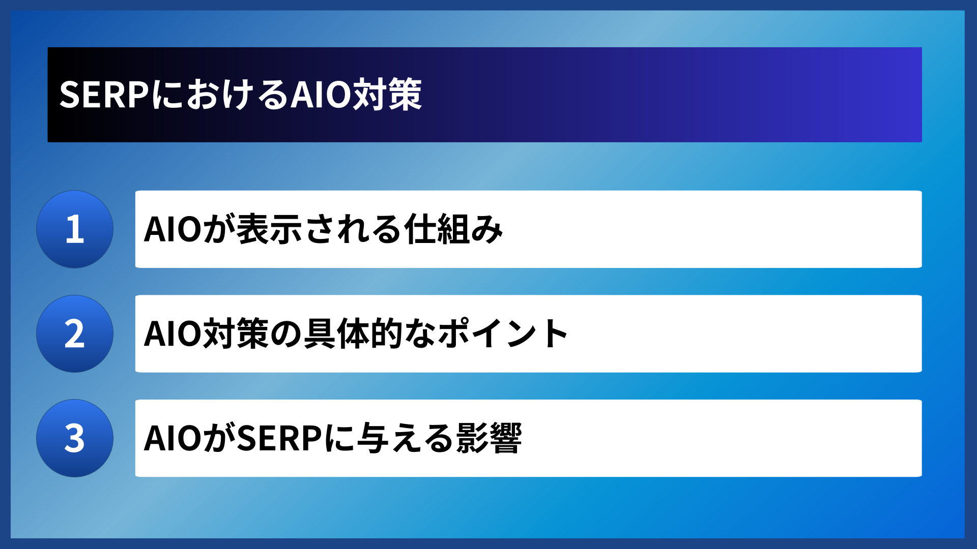 SERPにおけるAIO対策