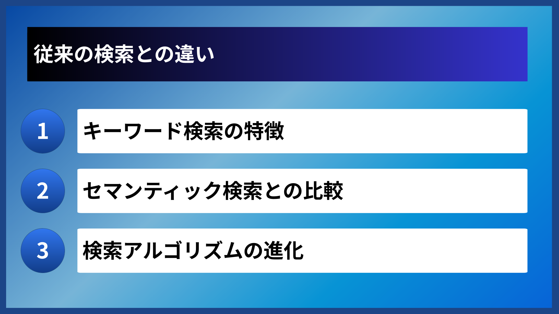 従来の検索との違い