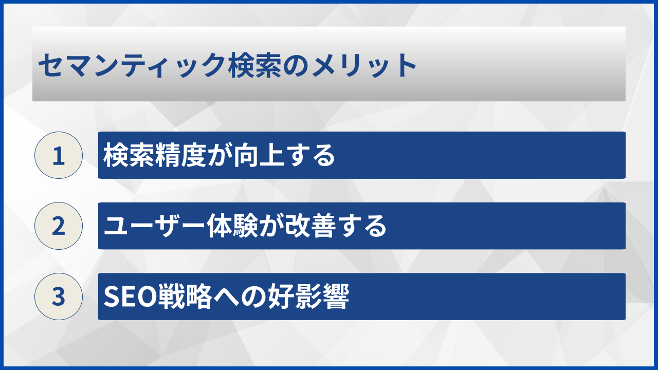 セマンティック検索のメリット