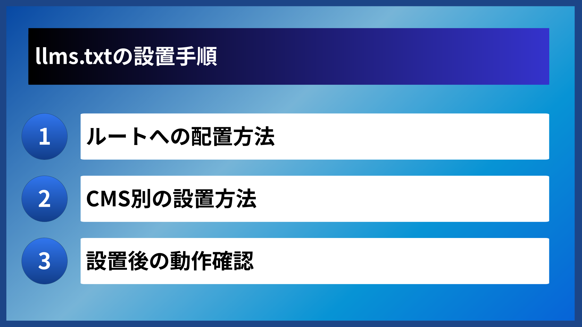 llms.txtの設置手順