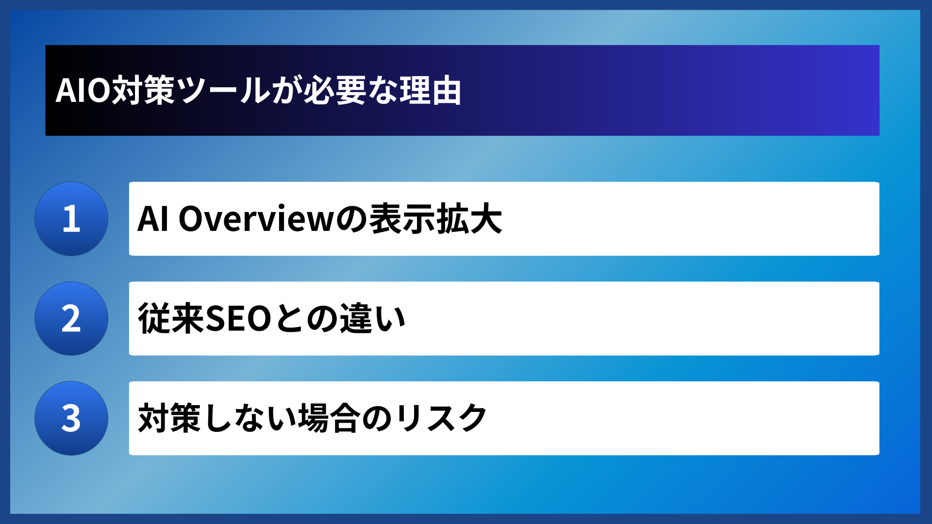 AIO対策ツールが必要な理由