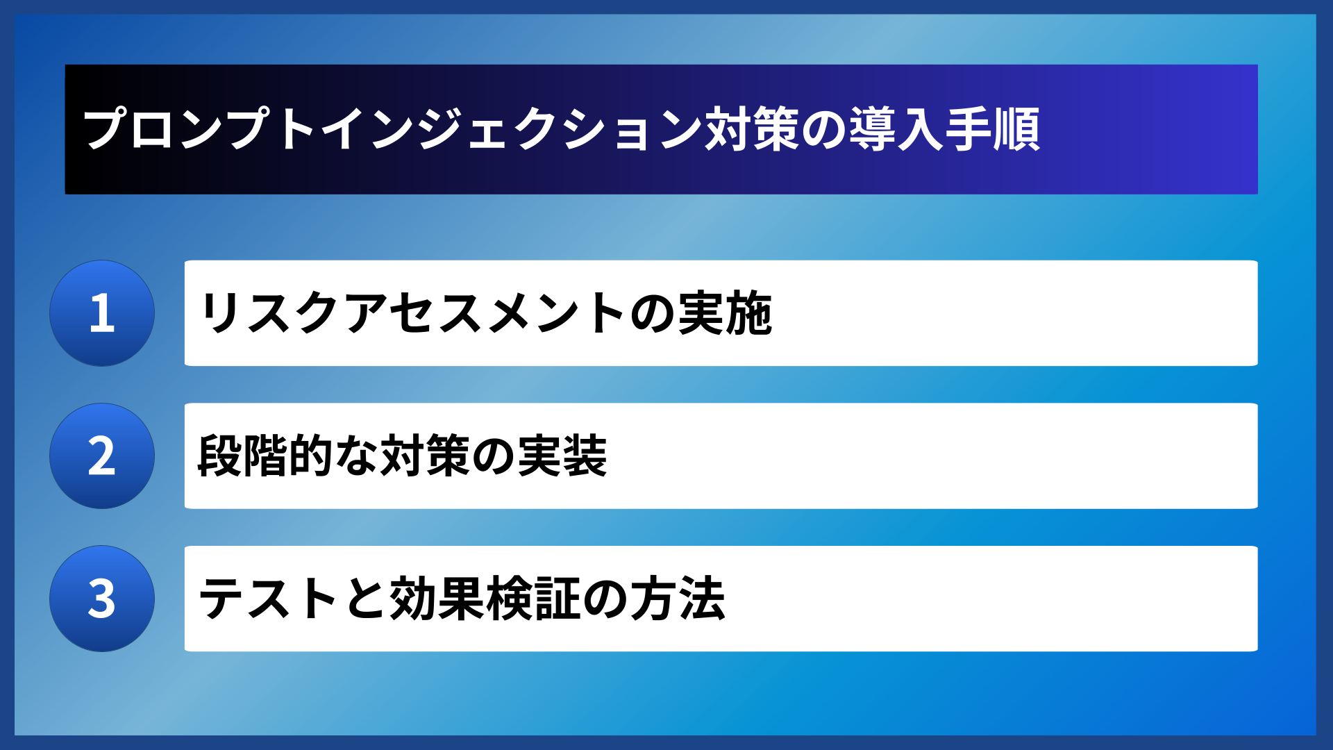 プロンプトインジェクション対策の導入手順