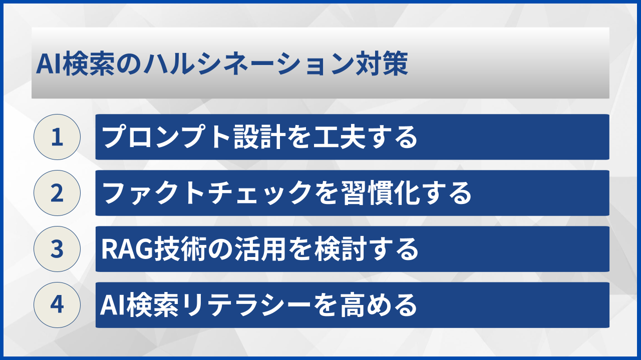 AI検索のハルシネーション対策