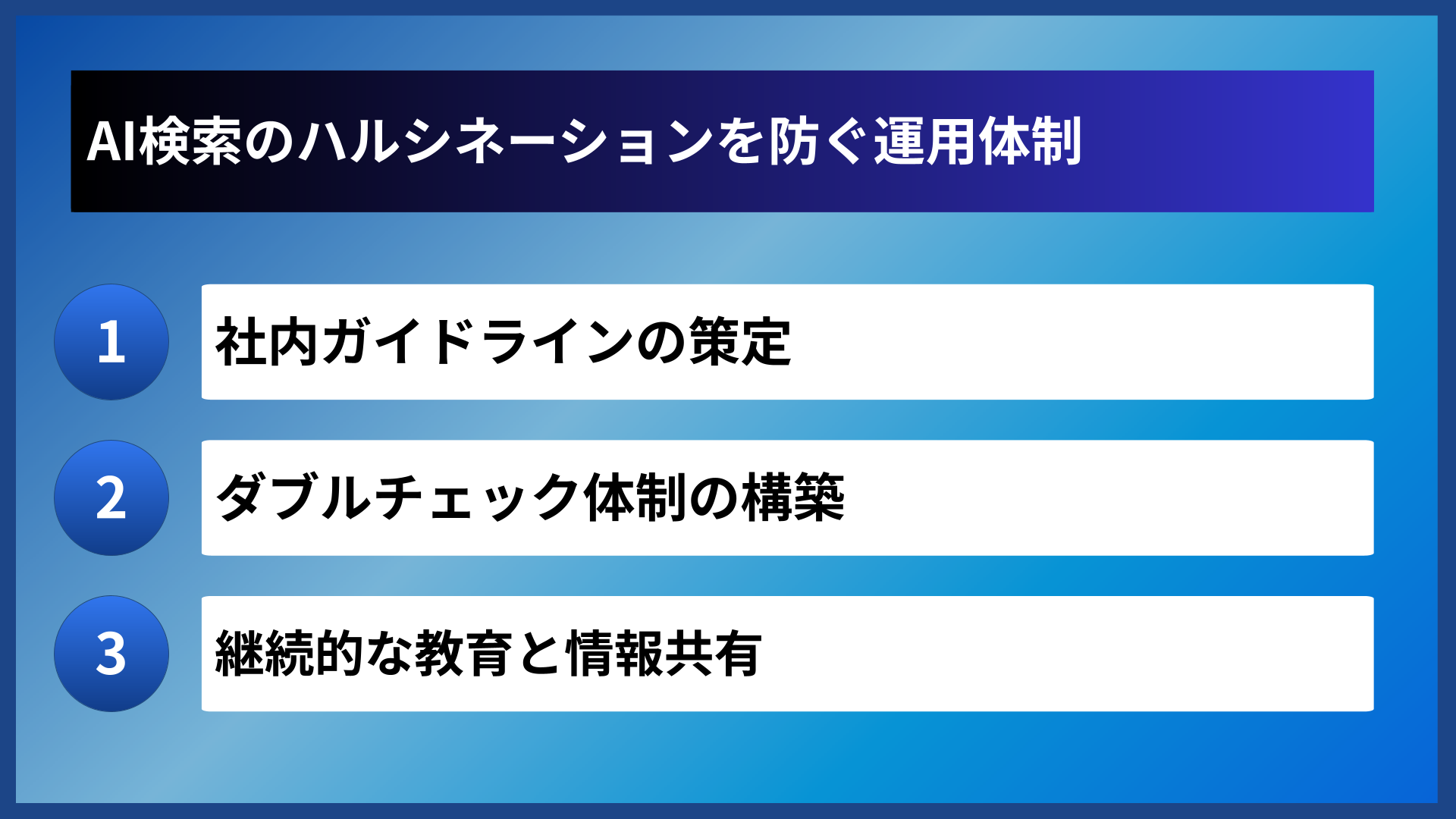 AI検索のハルシネーションを防ぐ運用体制