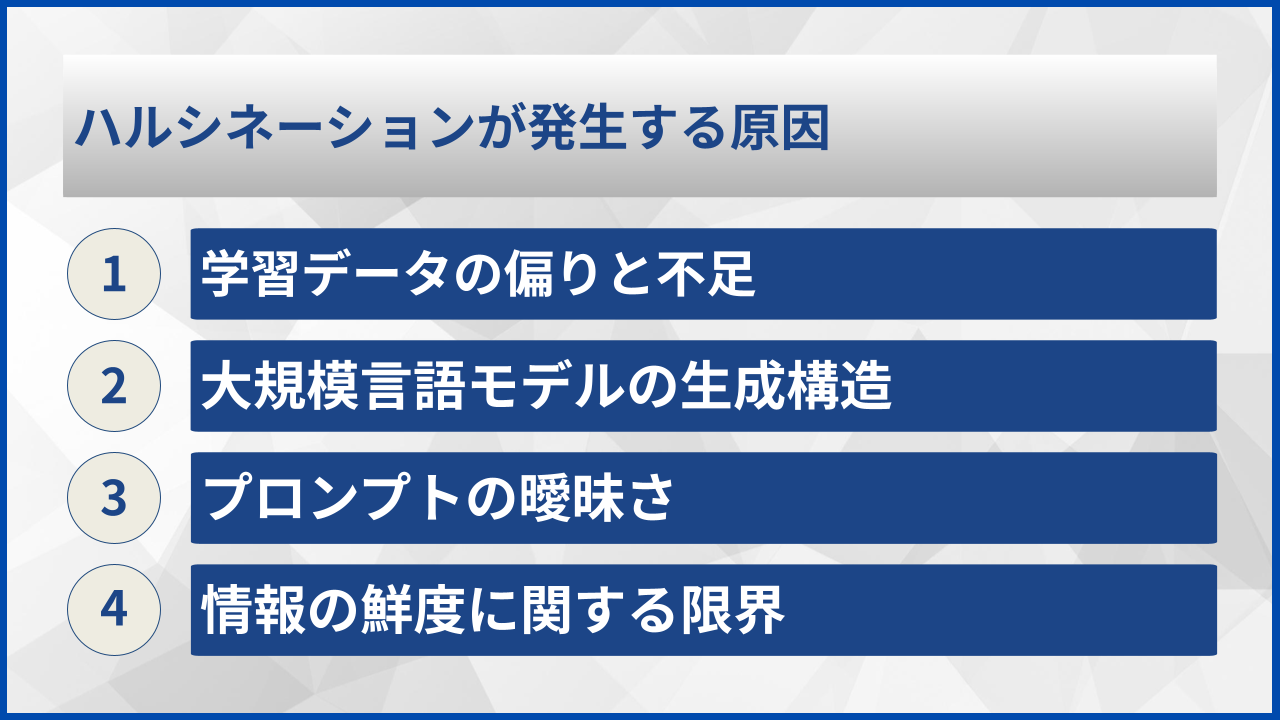 ハルシネーションが発生する原因