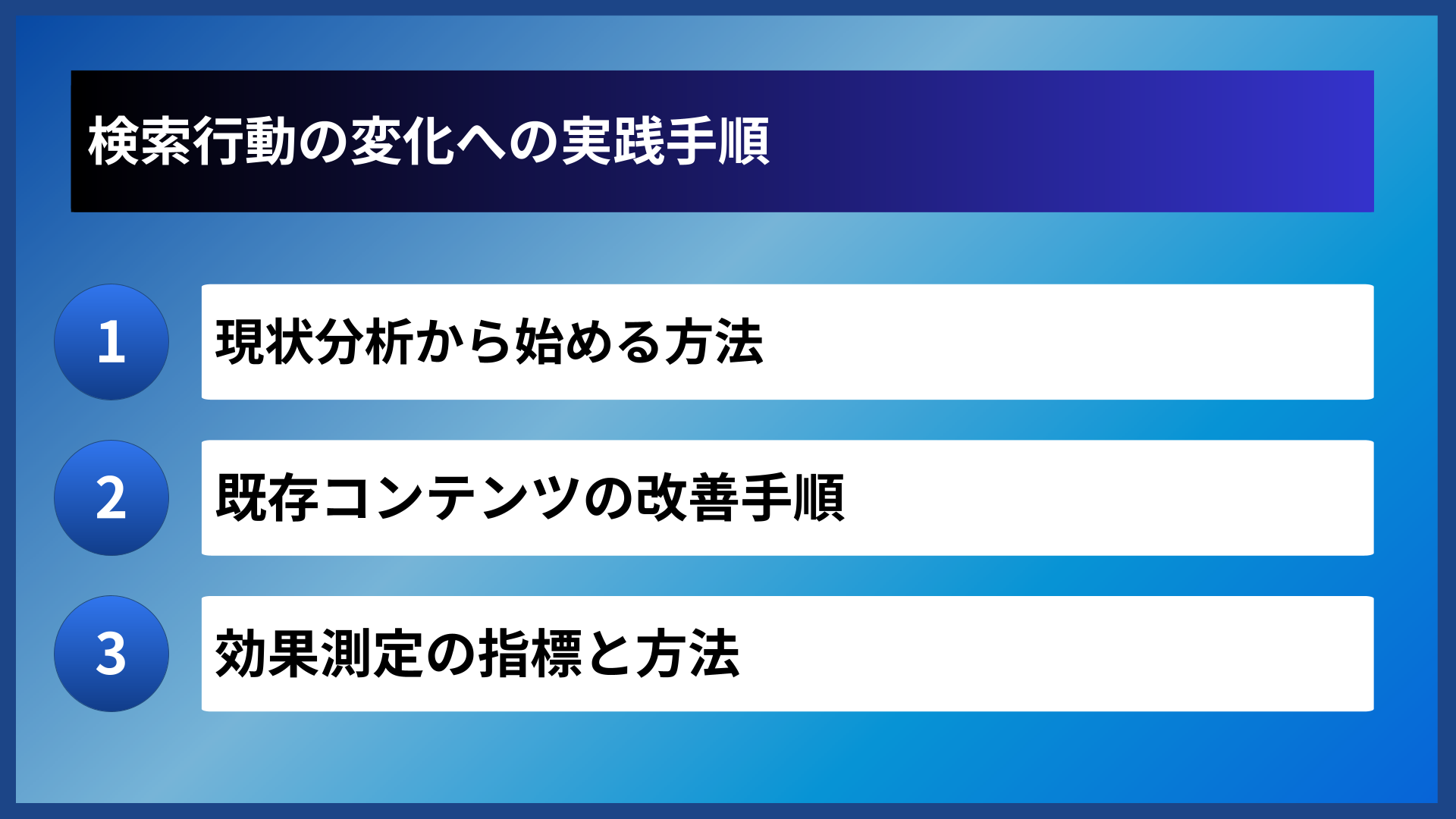検索行動の変化への実践手順