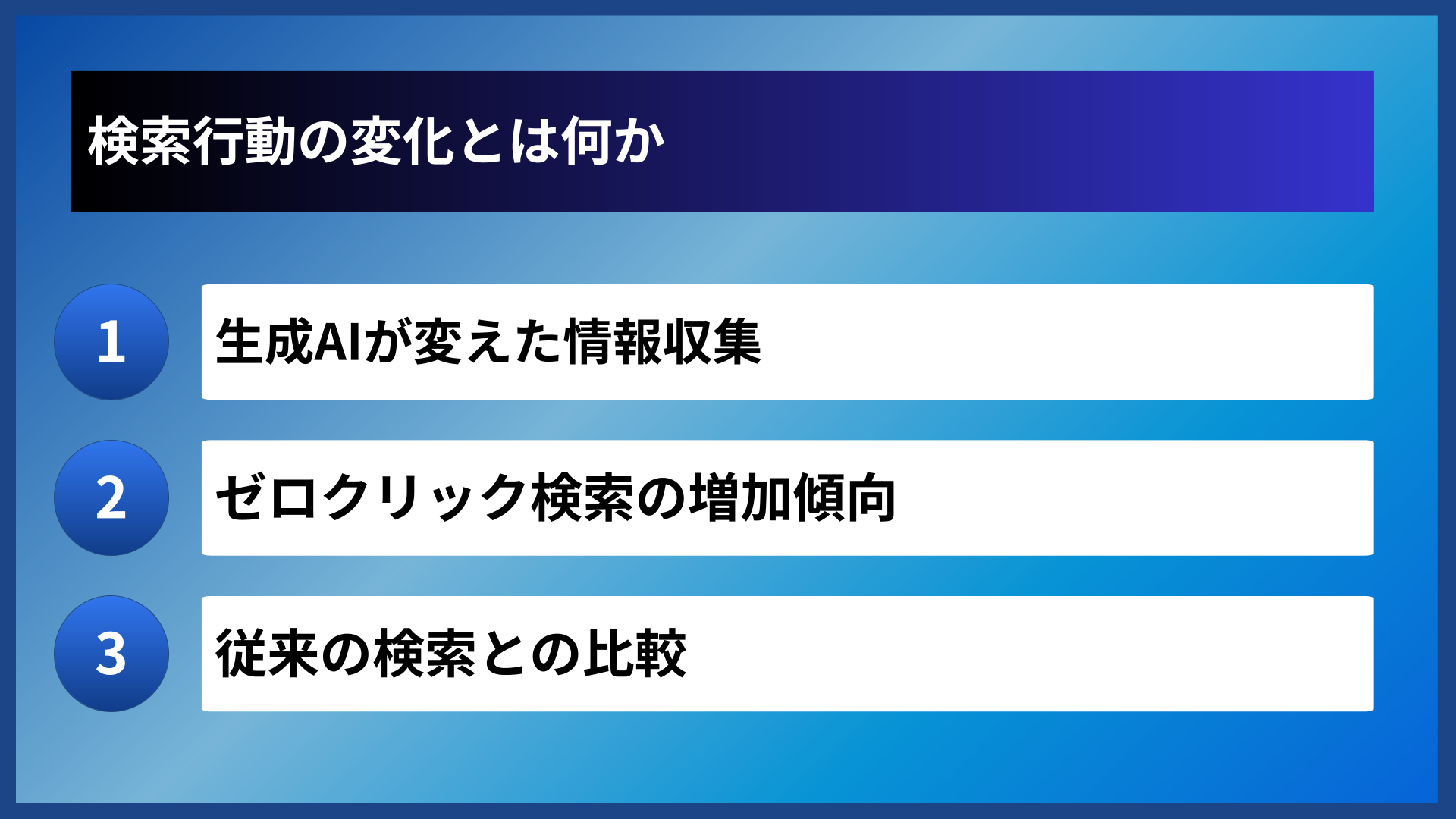 検索行動の変化とは何か