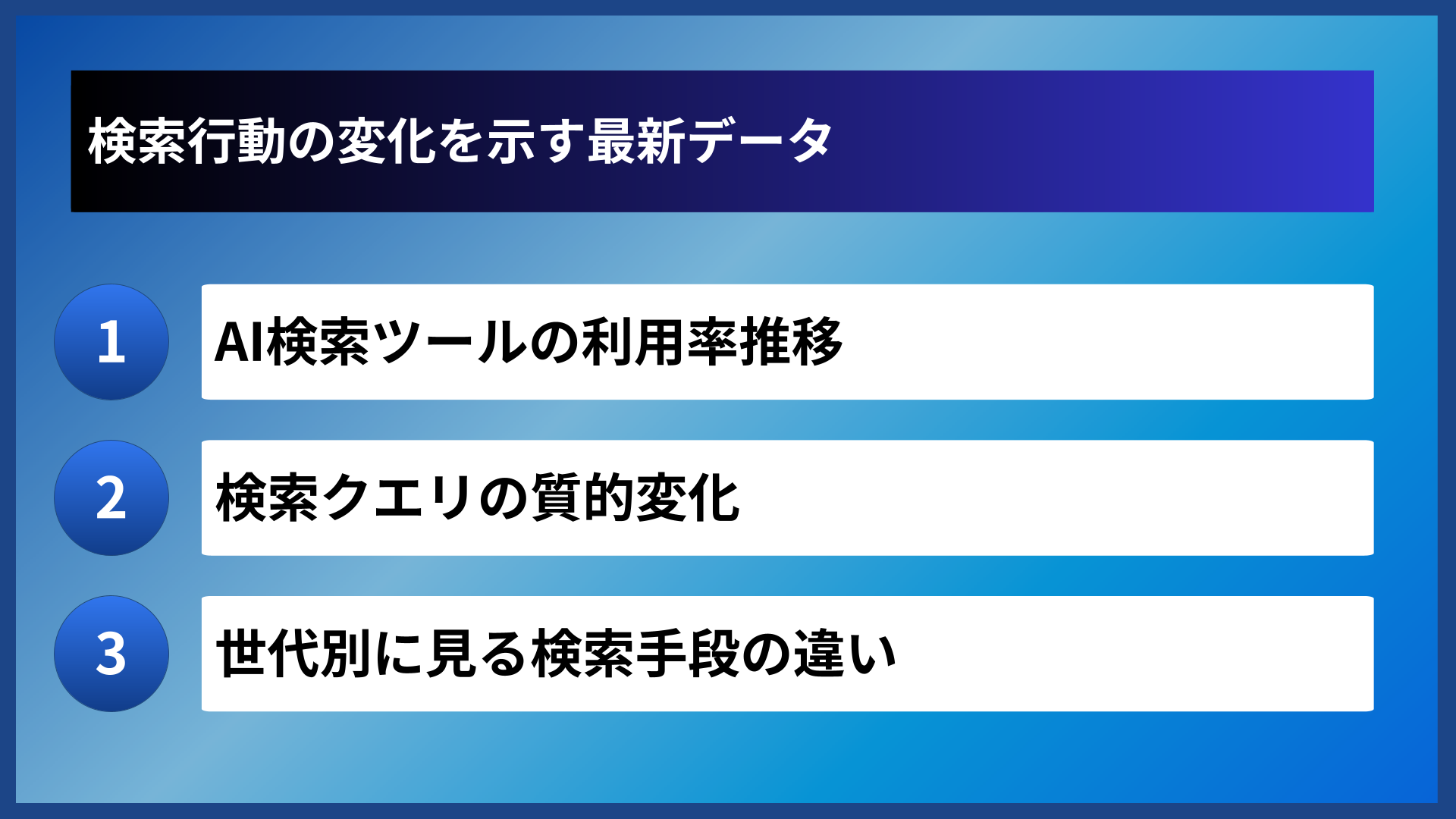検索行動の変化を示す最新データ