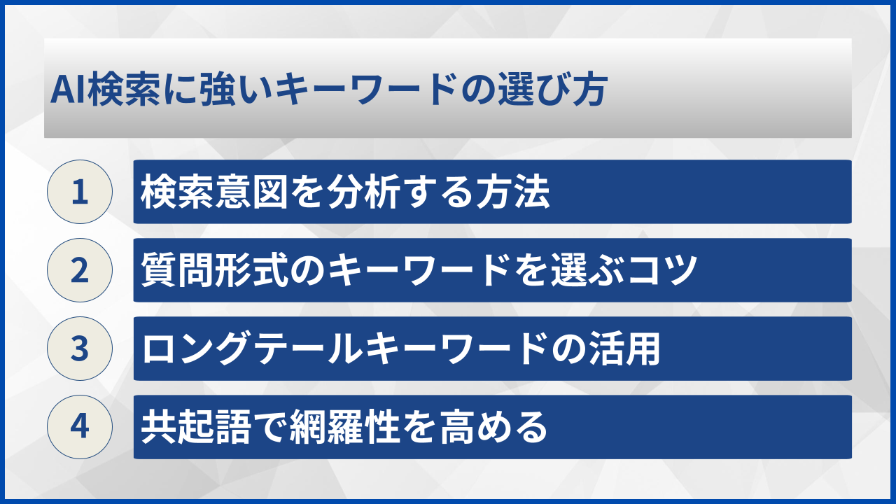 AI検索に強いキーワードの選び方