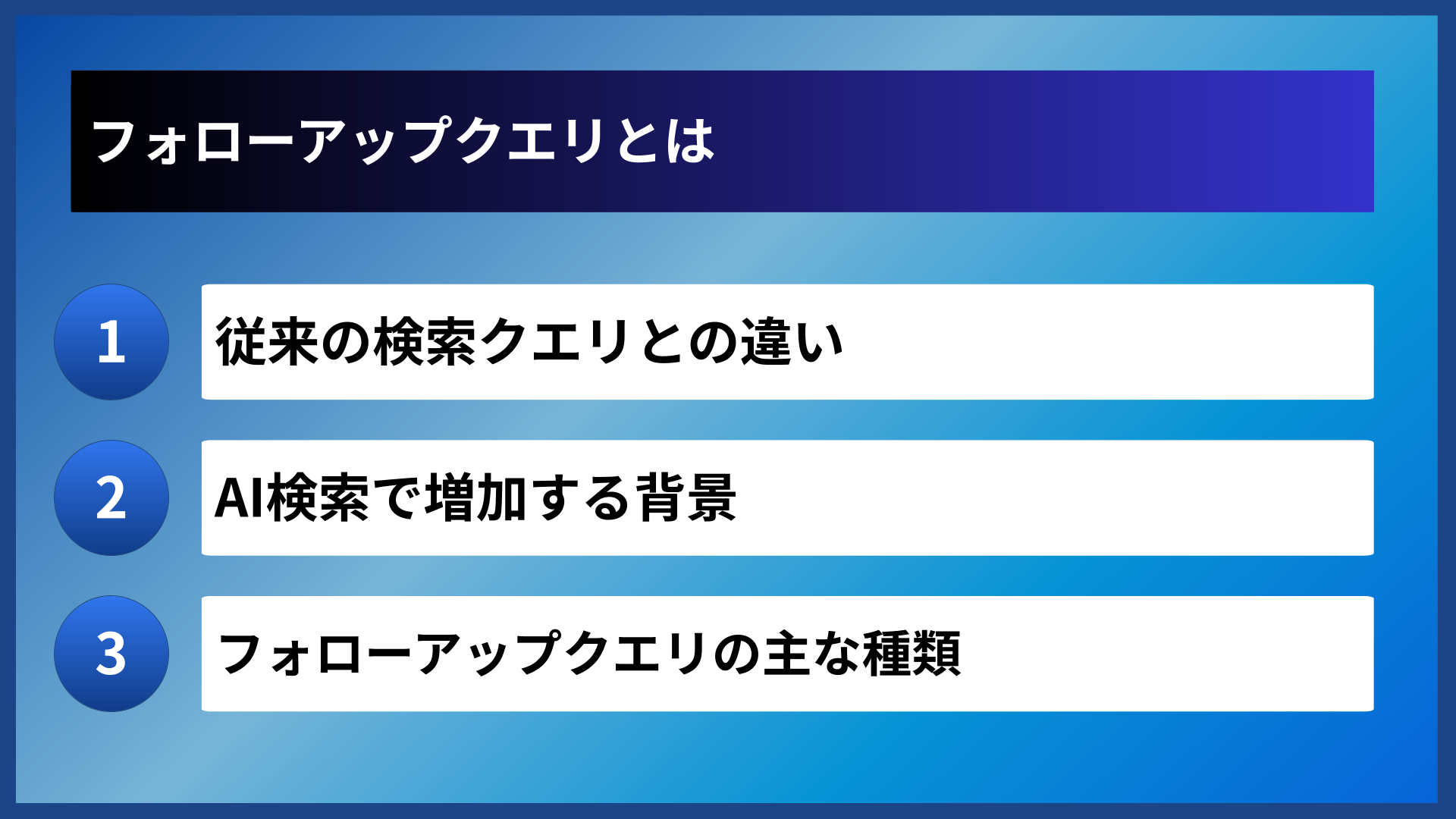 フォローアップクエリとは