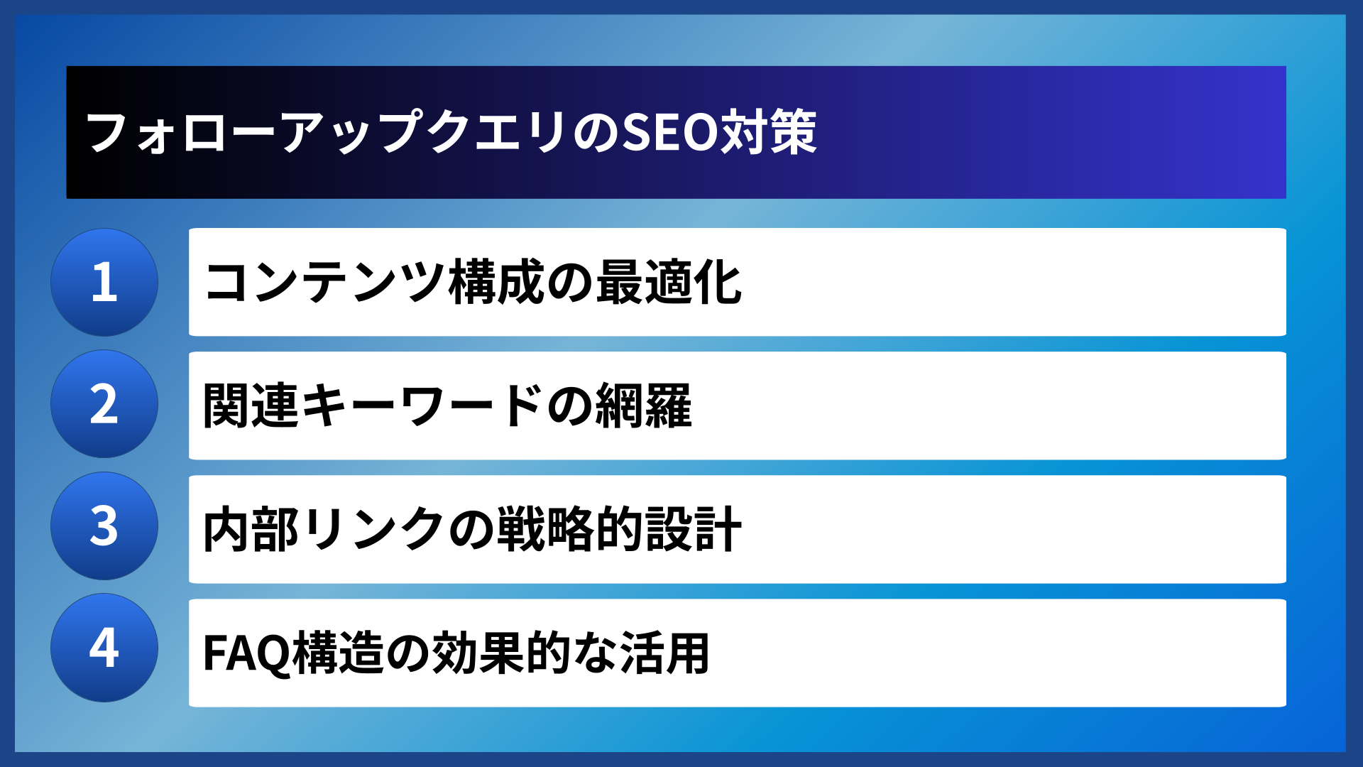 フォローアップクエリのSEO対策