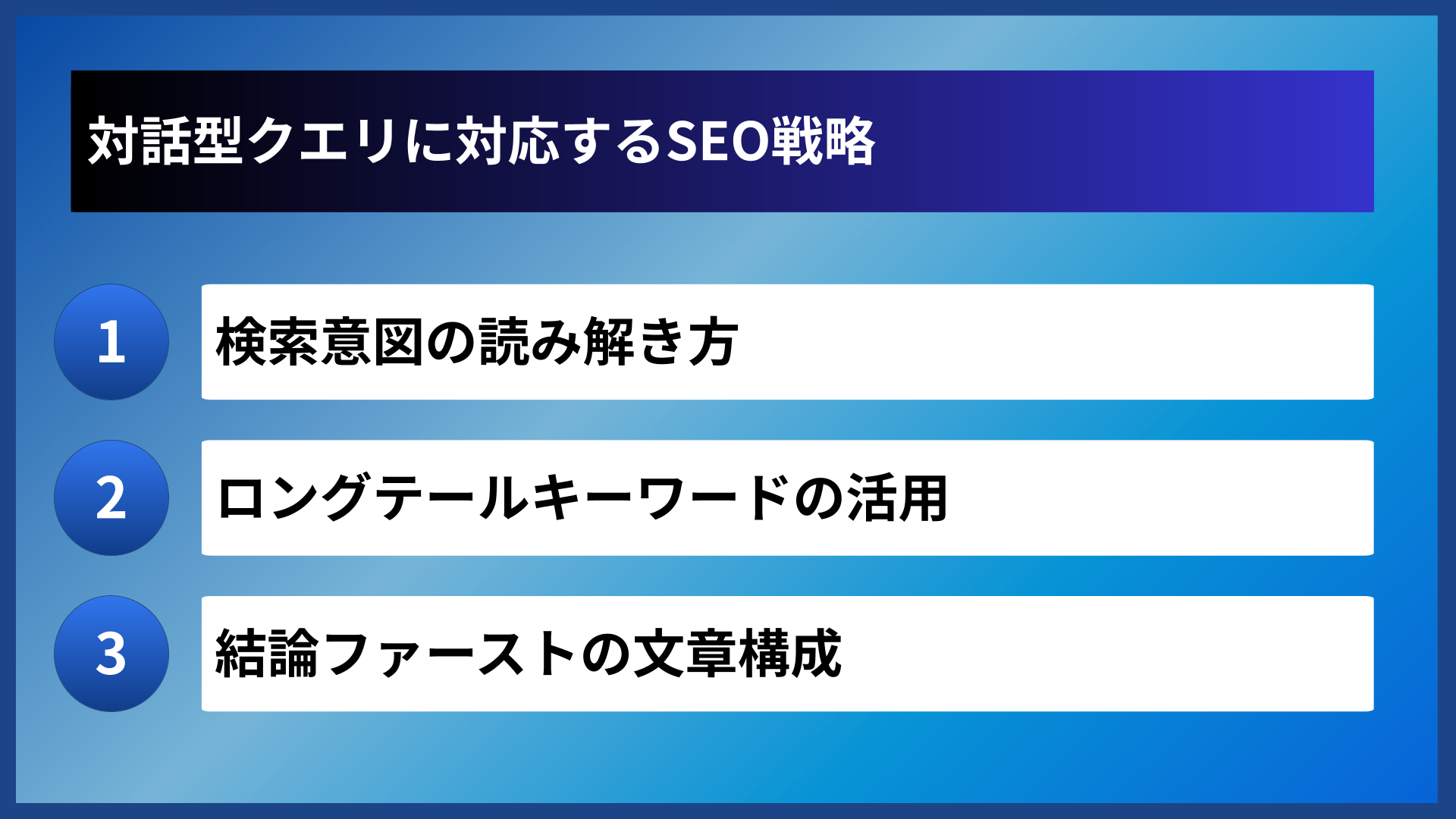 対話型クエリに対応するSEO戦略