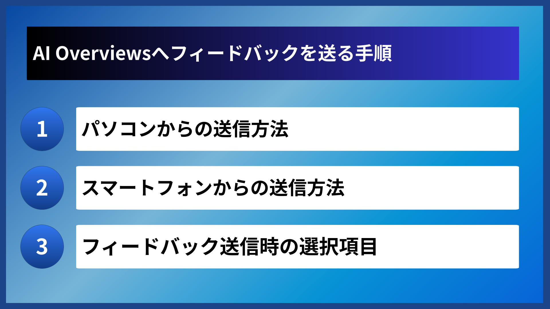 AI Overviewsへフィードバックを送る手順