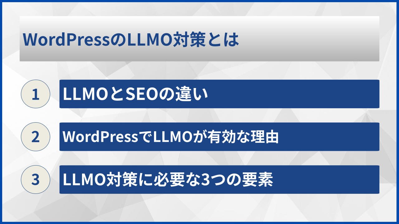 WordPressのLLMO対策とは