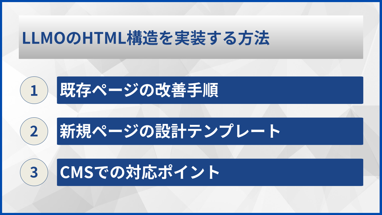 LLMOのHTML構造を実装する方法