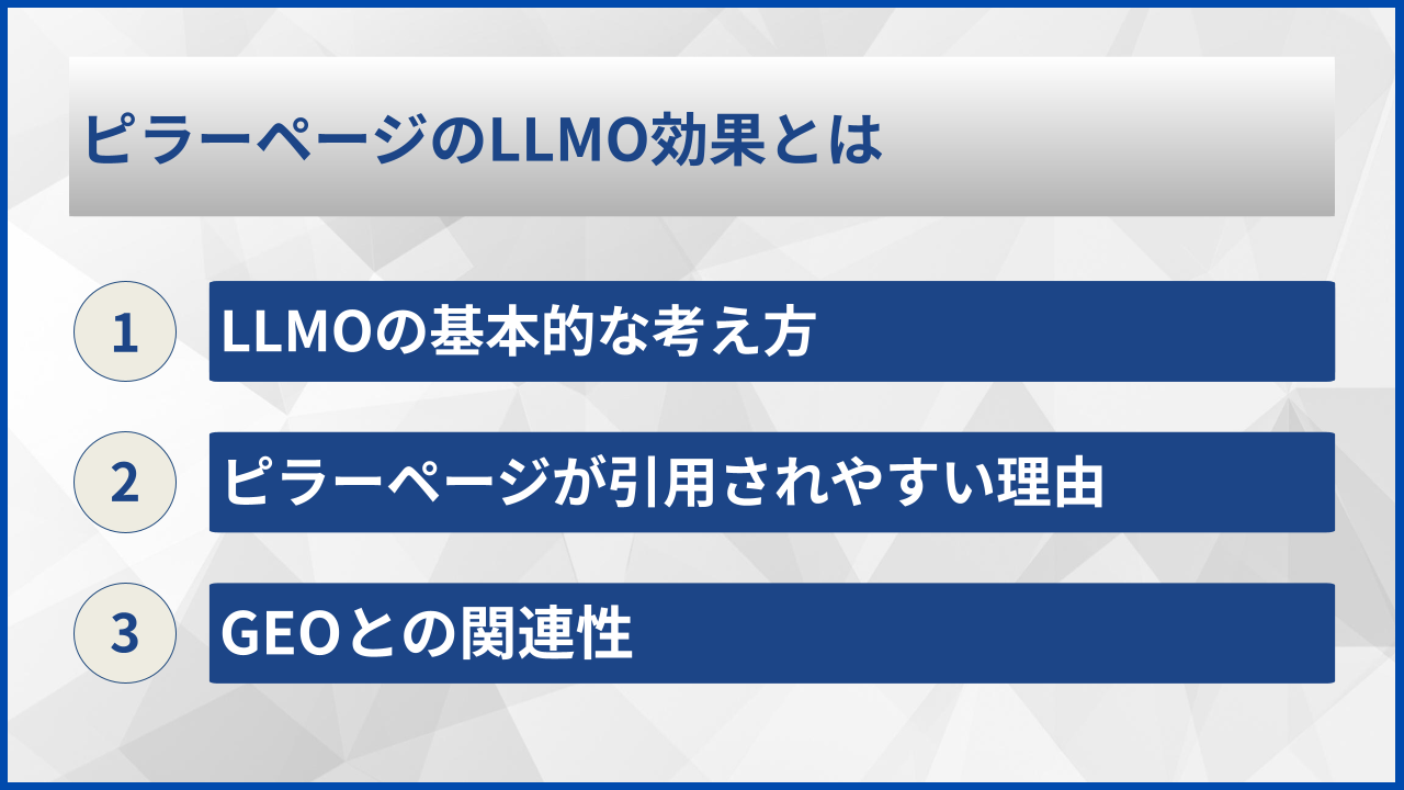 ピラーページのLLMO効果とは