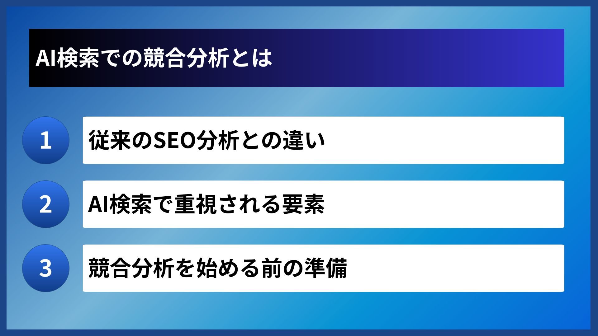AI検索での競合分析とは
