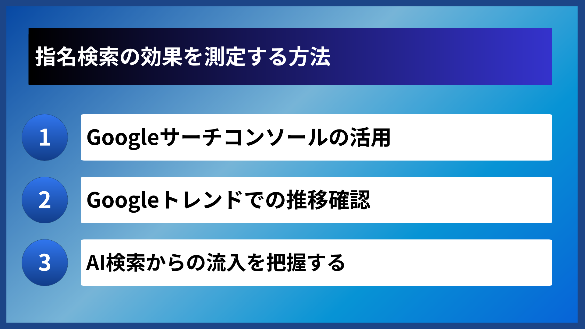 指名検索の効果を測定する方法