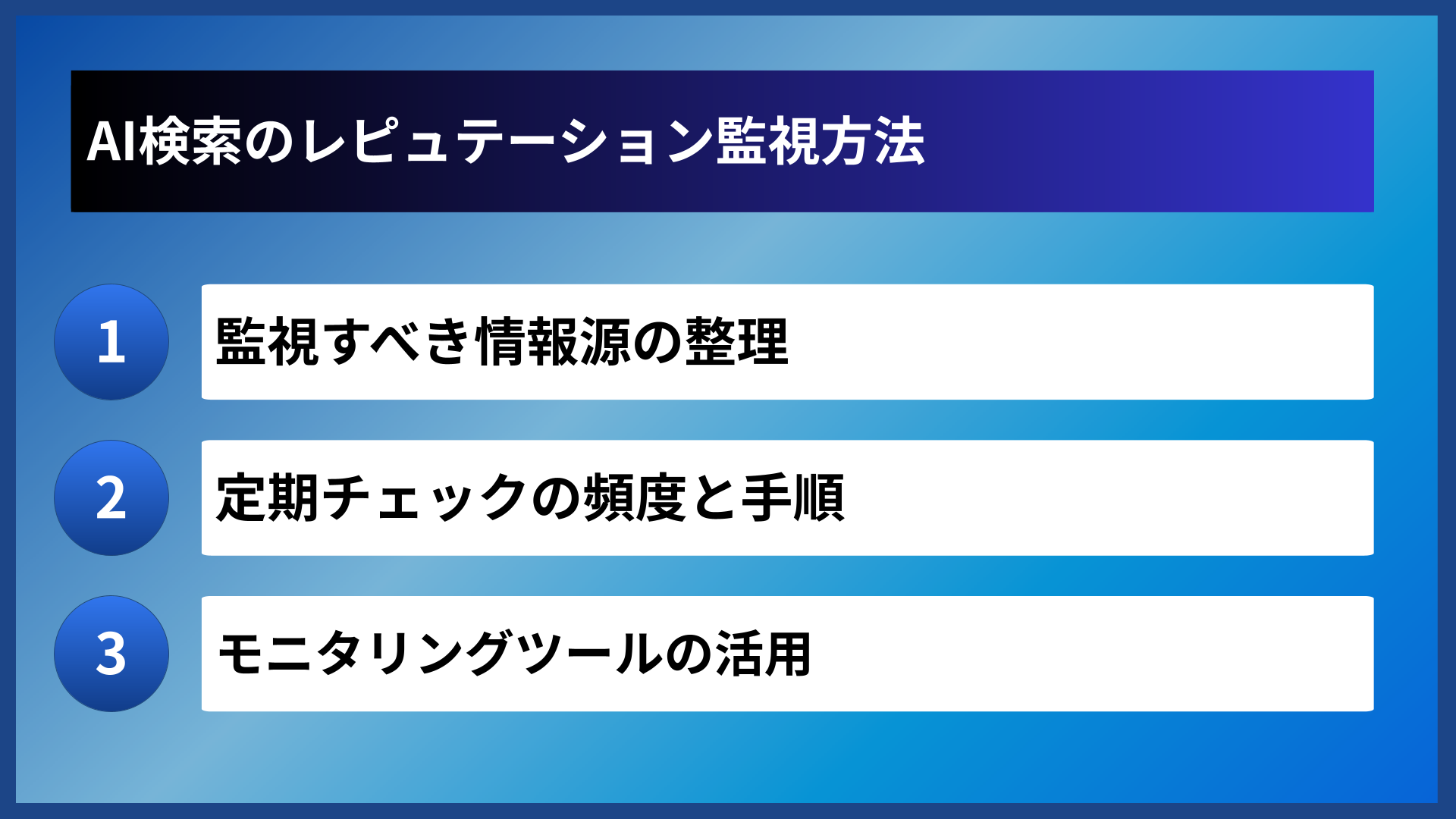 AI検索のレピュテーション監視方法