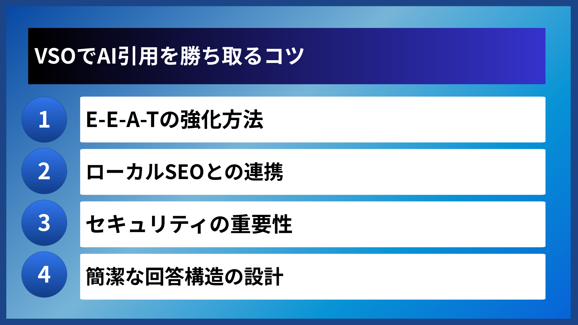 VSOでAI引用を勝ち取るコツ