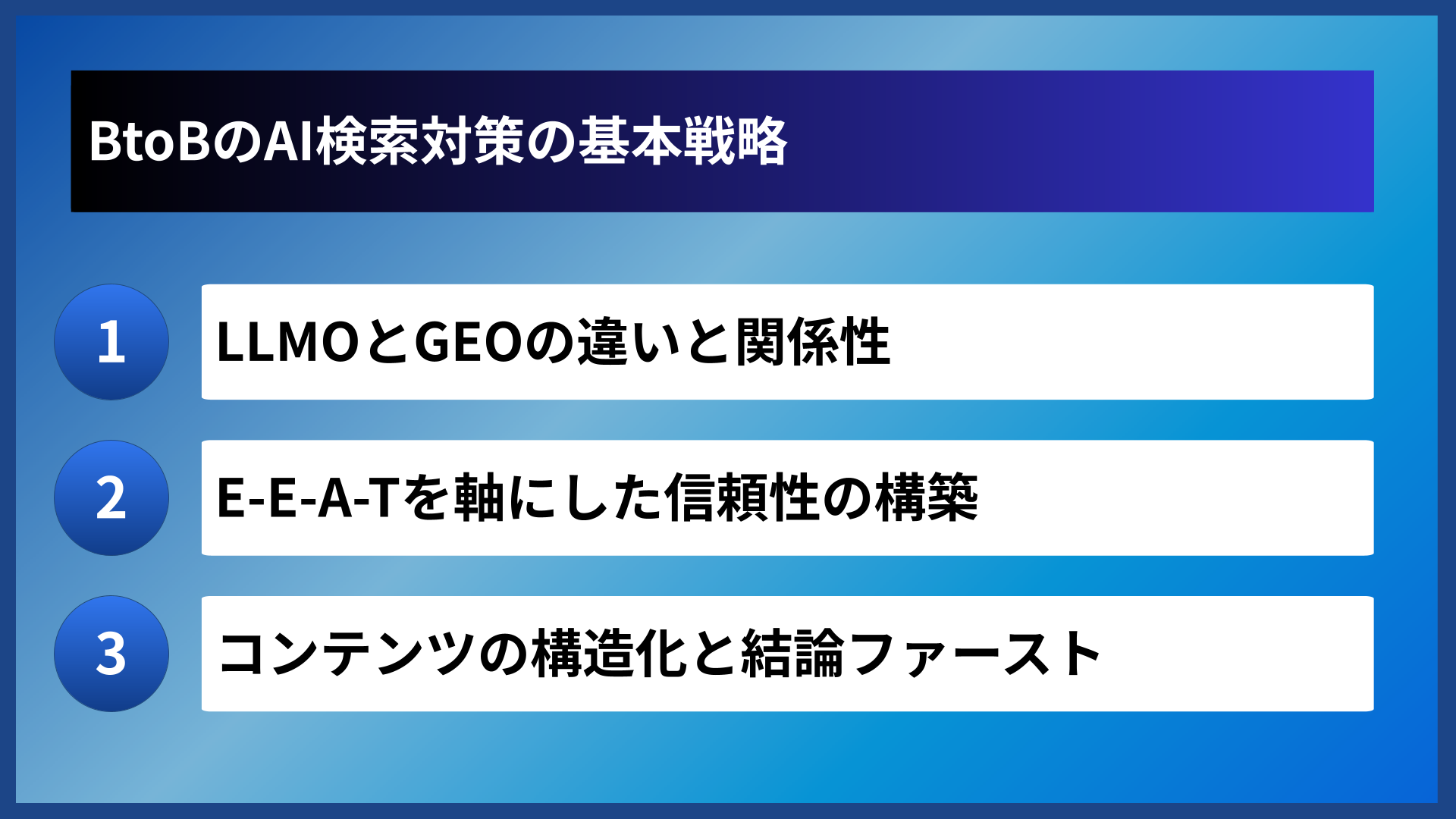 BtoBのAI検索対策の基本戦略