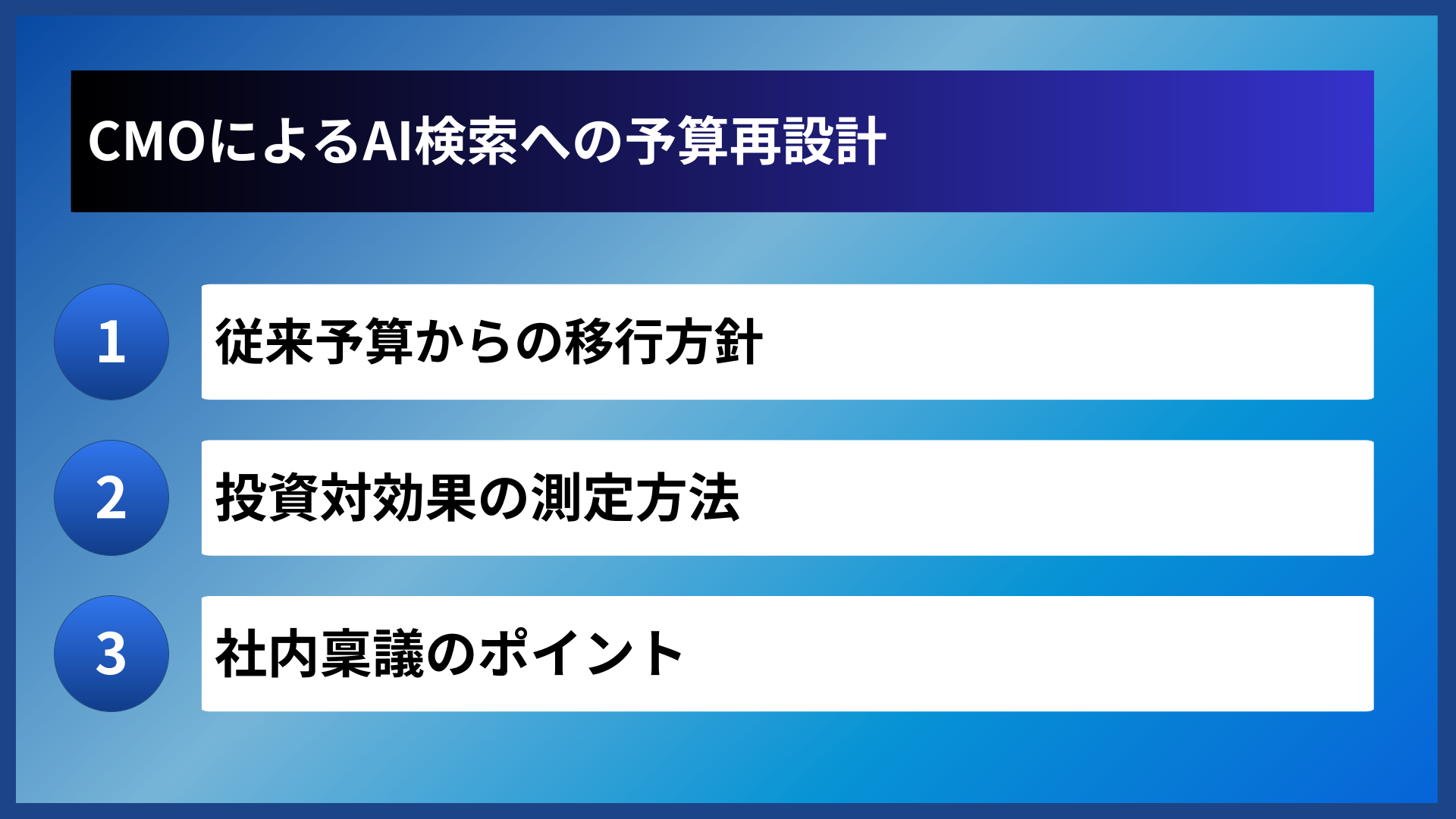 CMOによるAI検索への予算再設計
