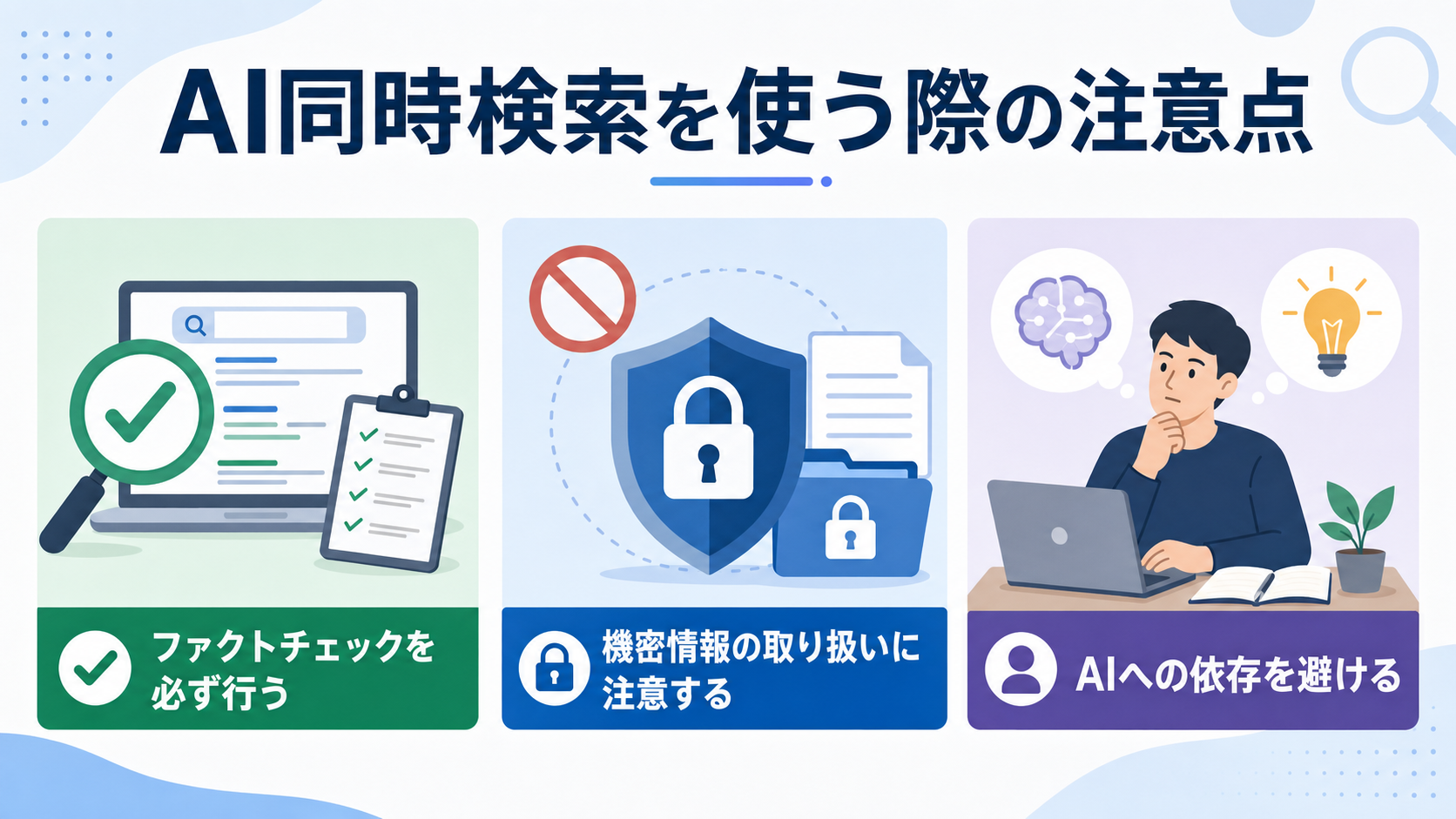 AI同時検索を使う際の注意点