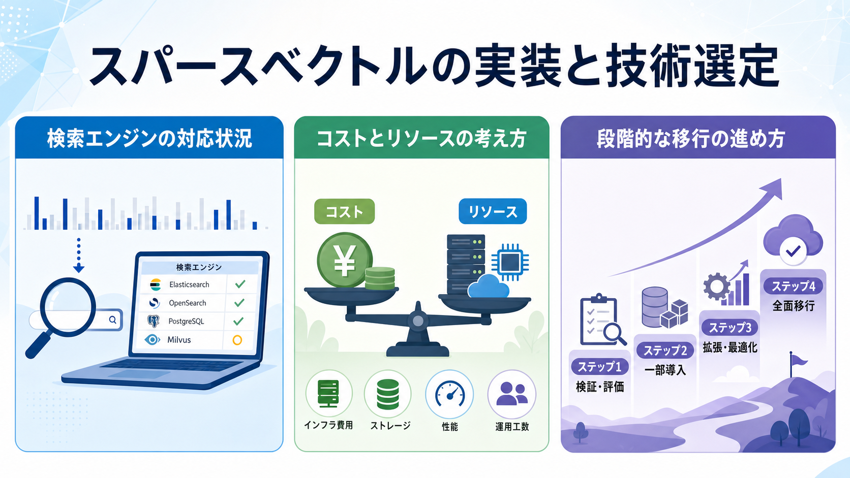 スパースベクトルの実装と技術選定