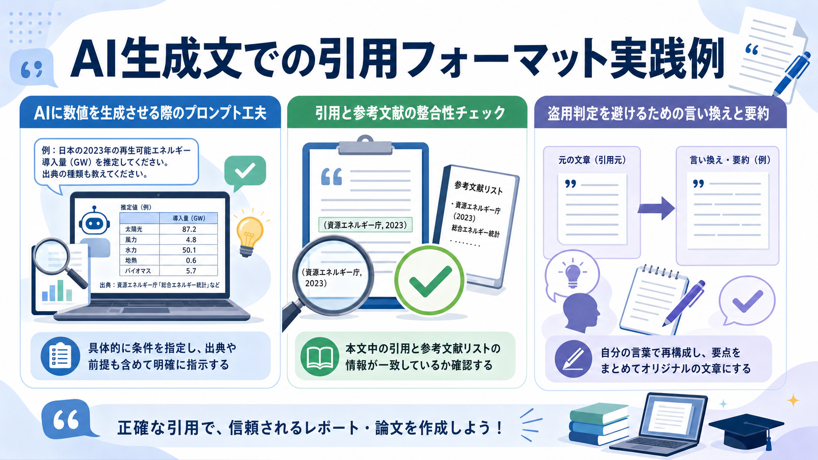 AI生成文での引用フォーマット実践例