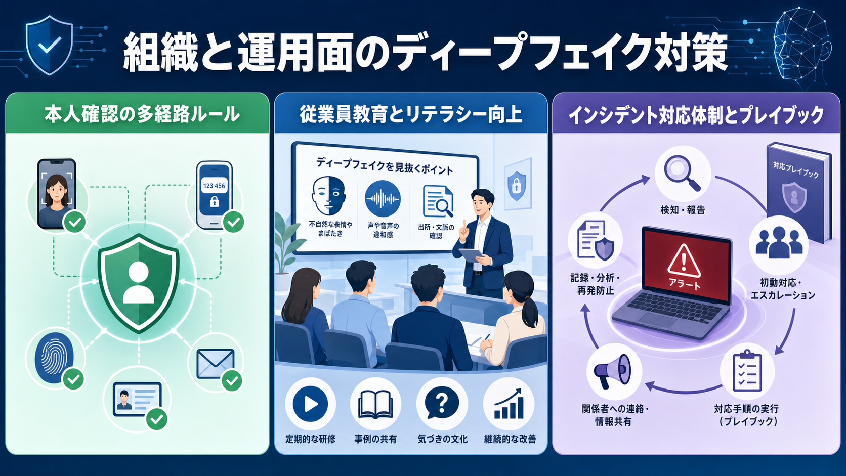 組織と運用面のディープフェイク対策