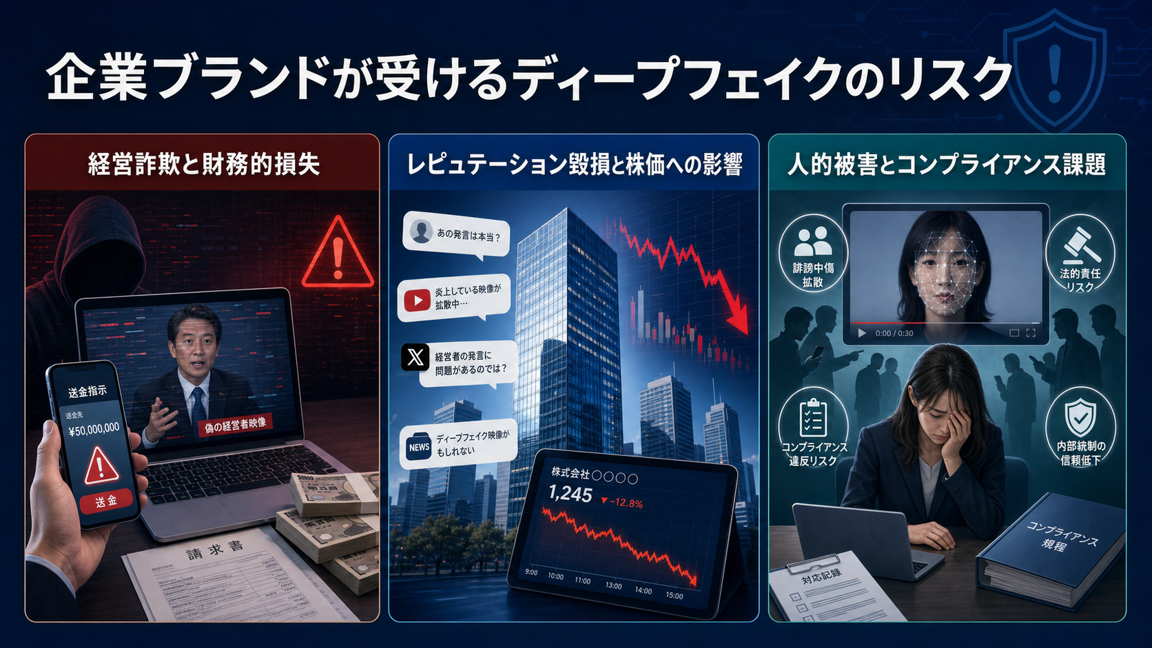 企業ブランドが受けるディープフェイクのリスク