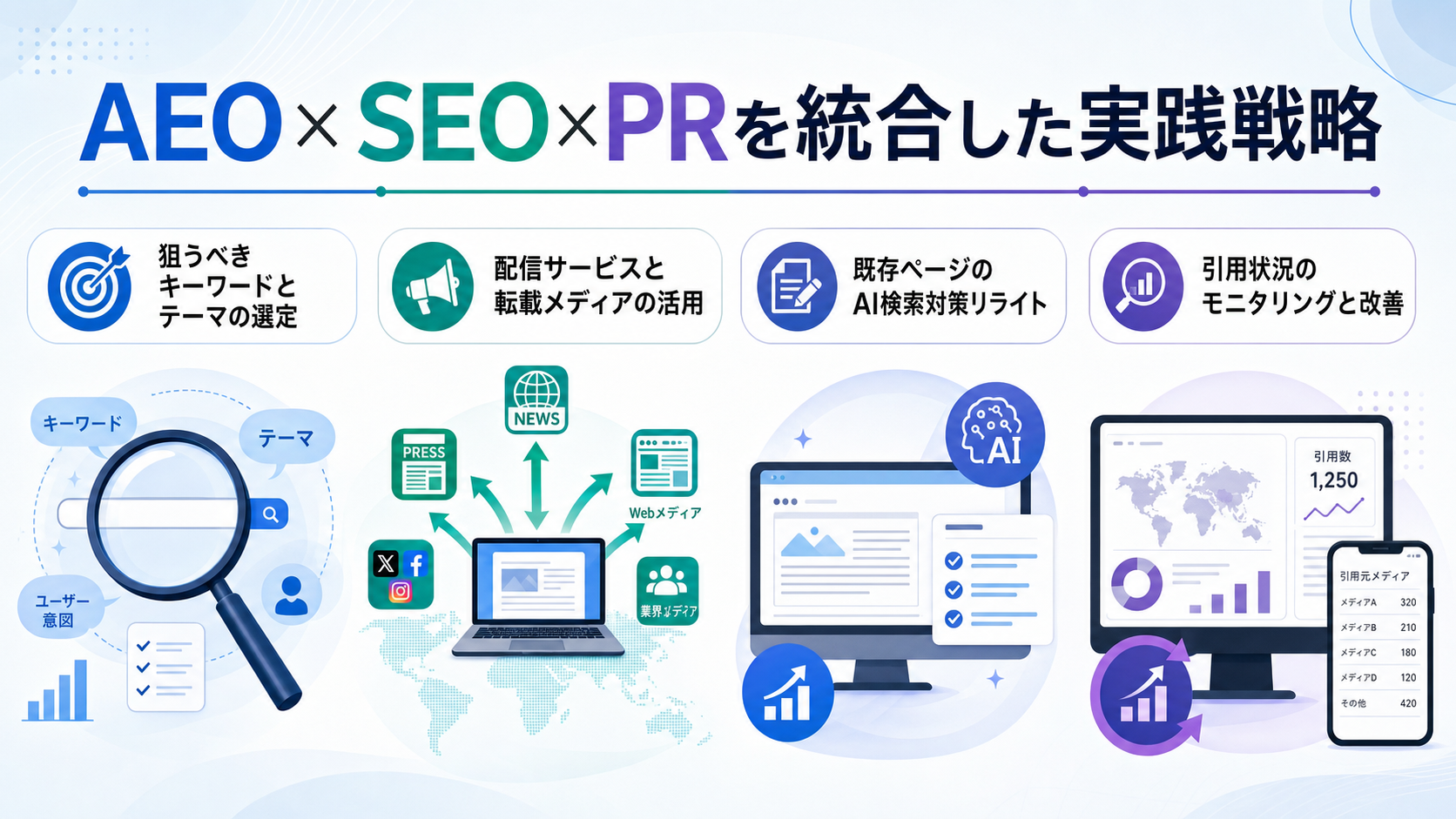 AEO×SEO×PRを統合した実践戦略