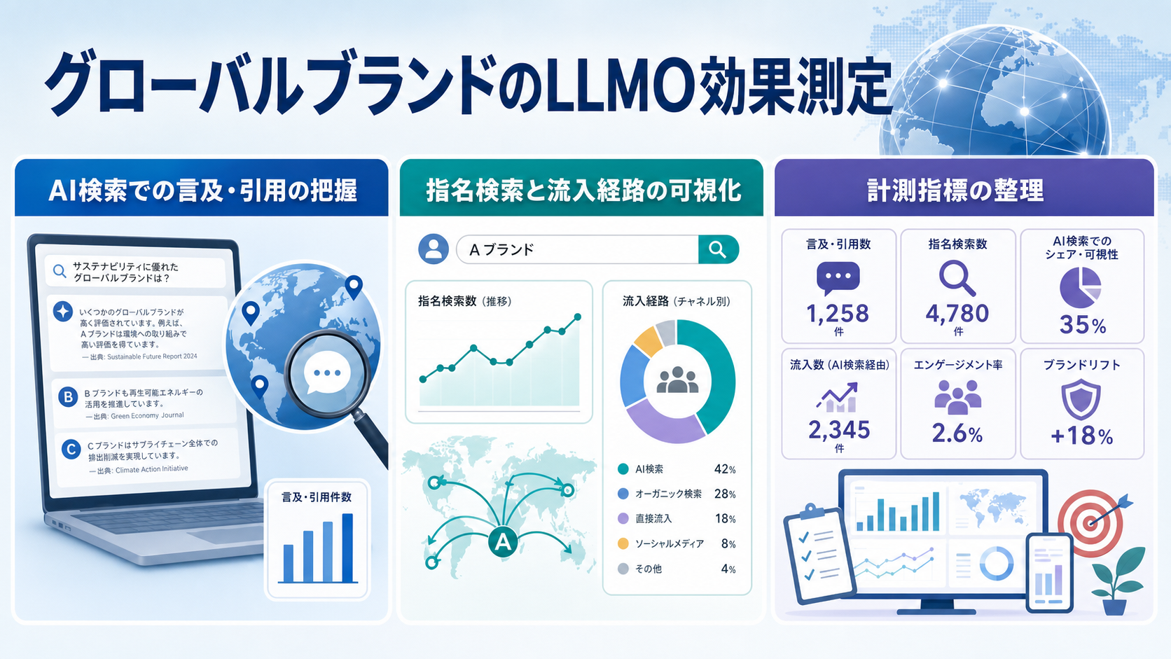 グローバルブランドのLLMO効果測定