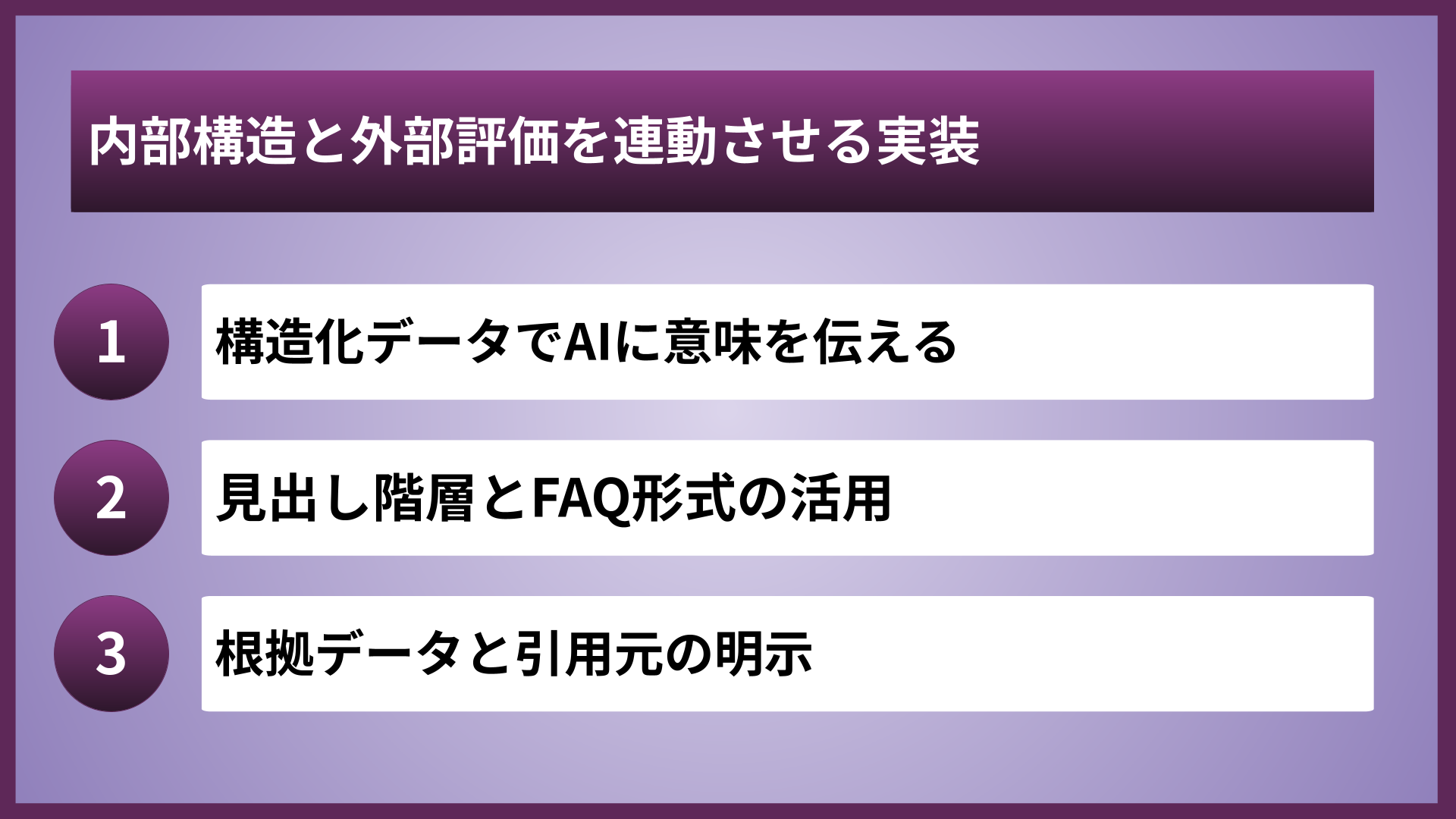 内部構造と外部評価を連動させる実装