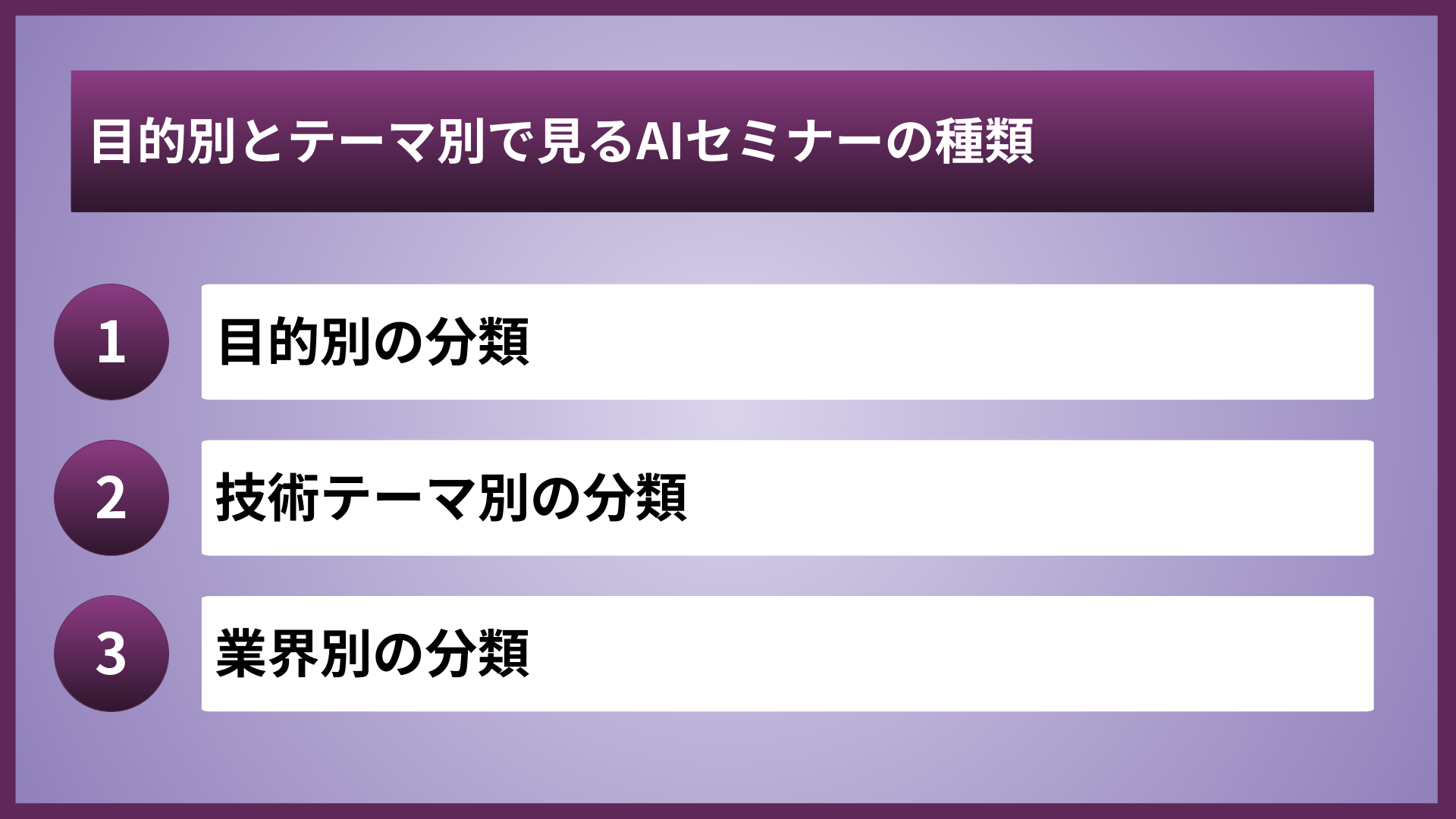 目的別とテーマ別で見るAIセミナーの種類