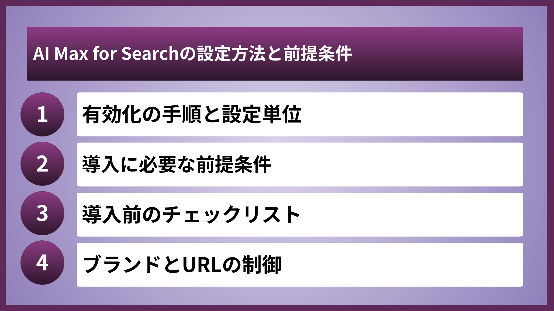 AI Max for Searchの設定方法と前提条件