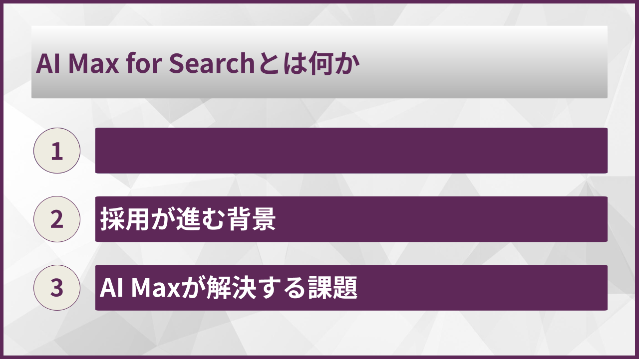 AI Max for Searchとは何か