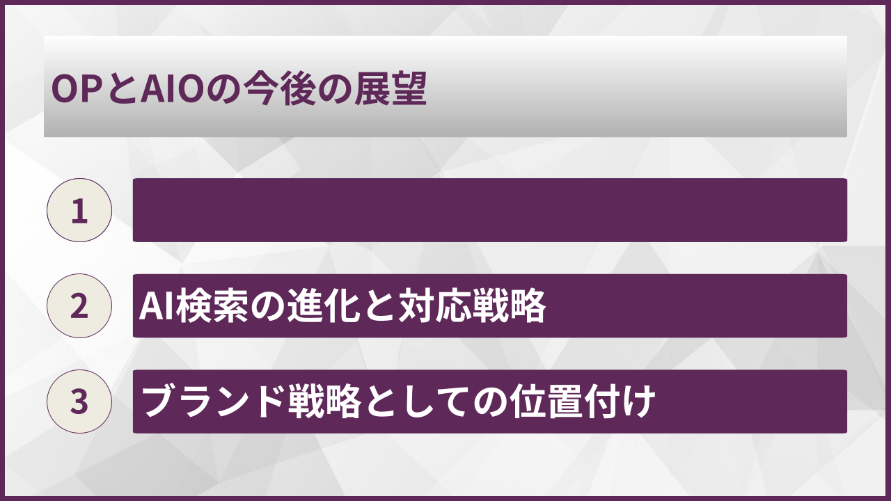 OPとAIOの今後の展望