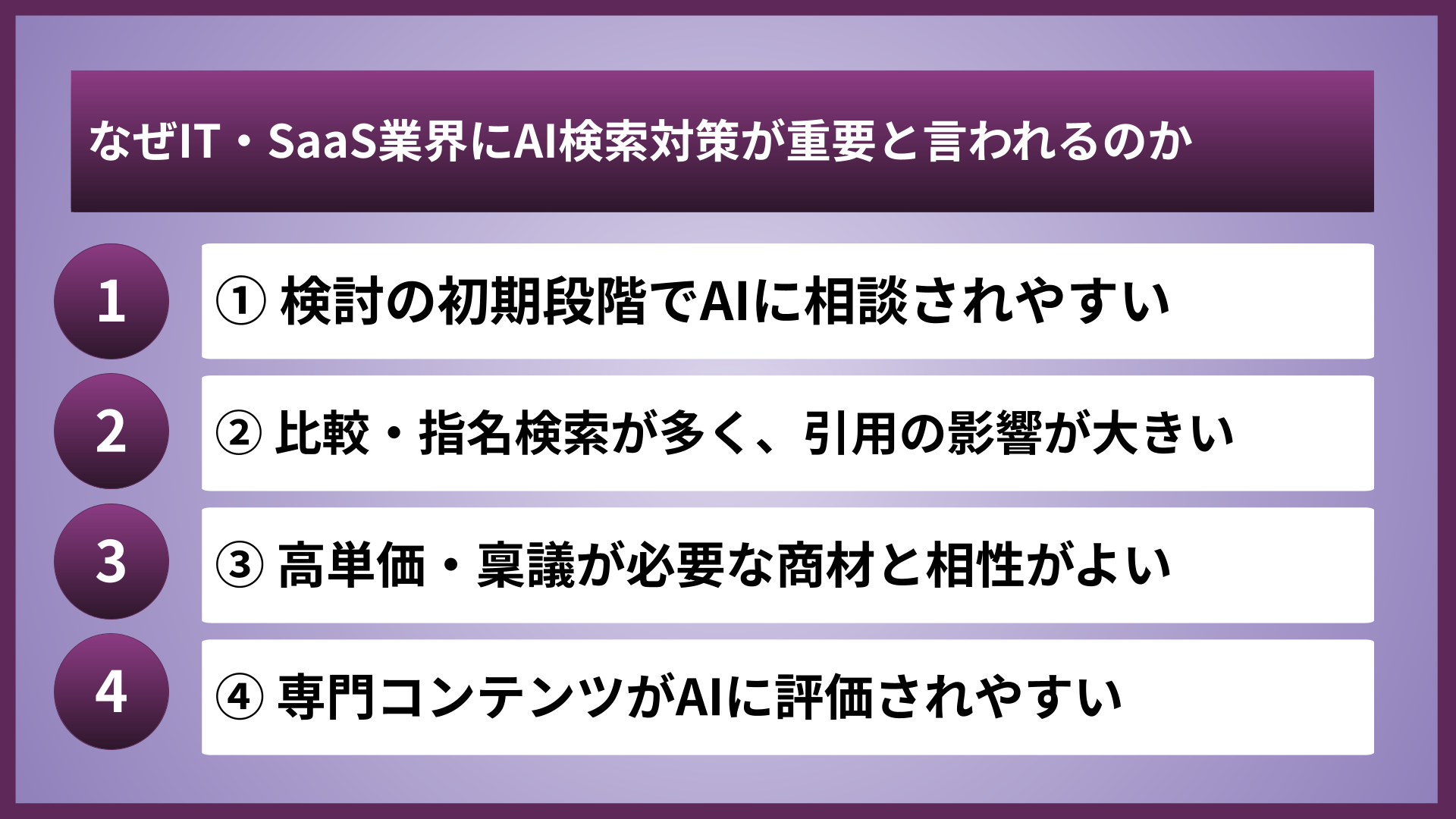 なぜIT・SaaS業界にAI検索対策が重要と言われるのか