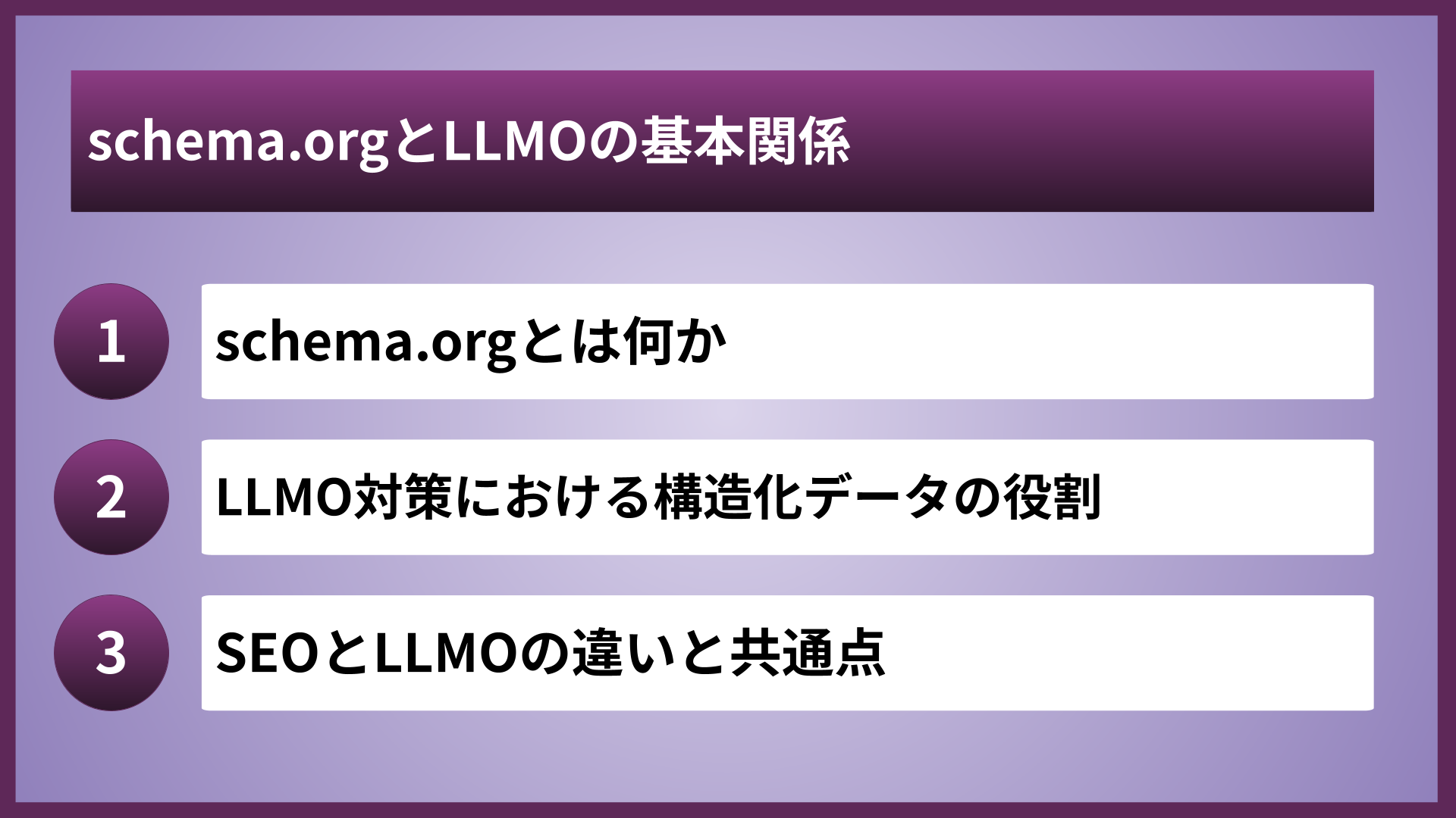 schema.orgとLLMOの基本関係