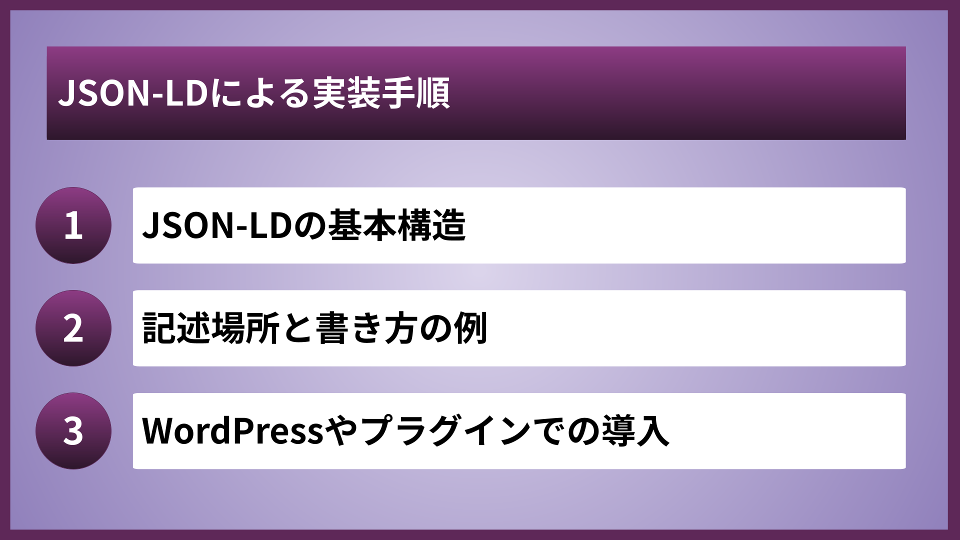 JSON-LDによる実装手順