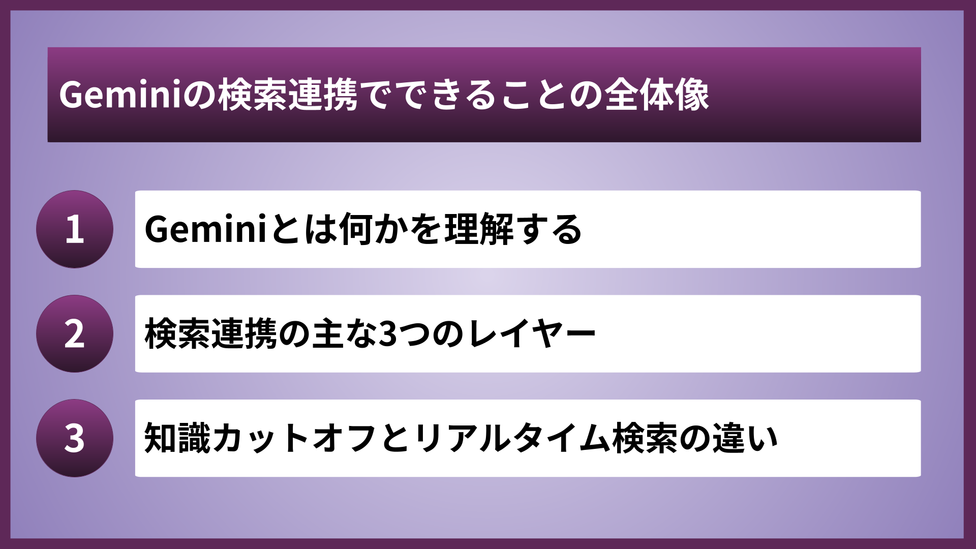 Geminiの検索連携でできることの全体像