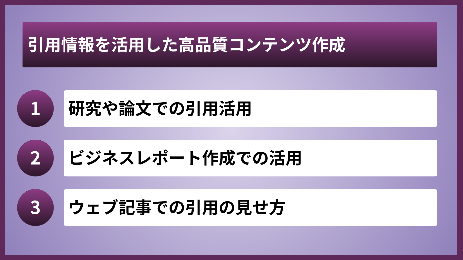 引用情報を活用した高品質コンテンツ作成