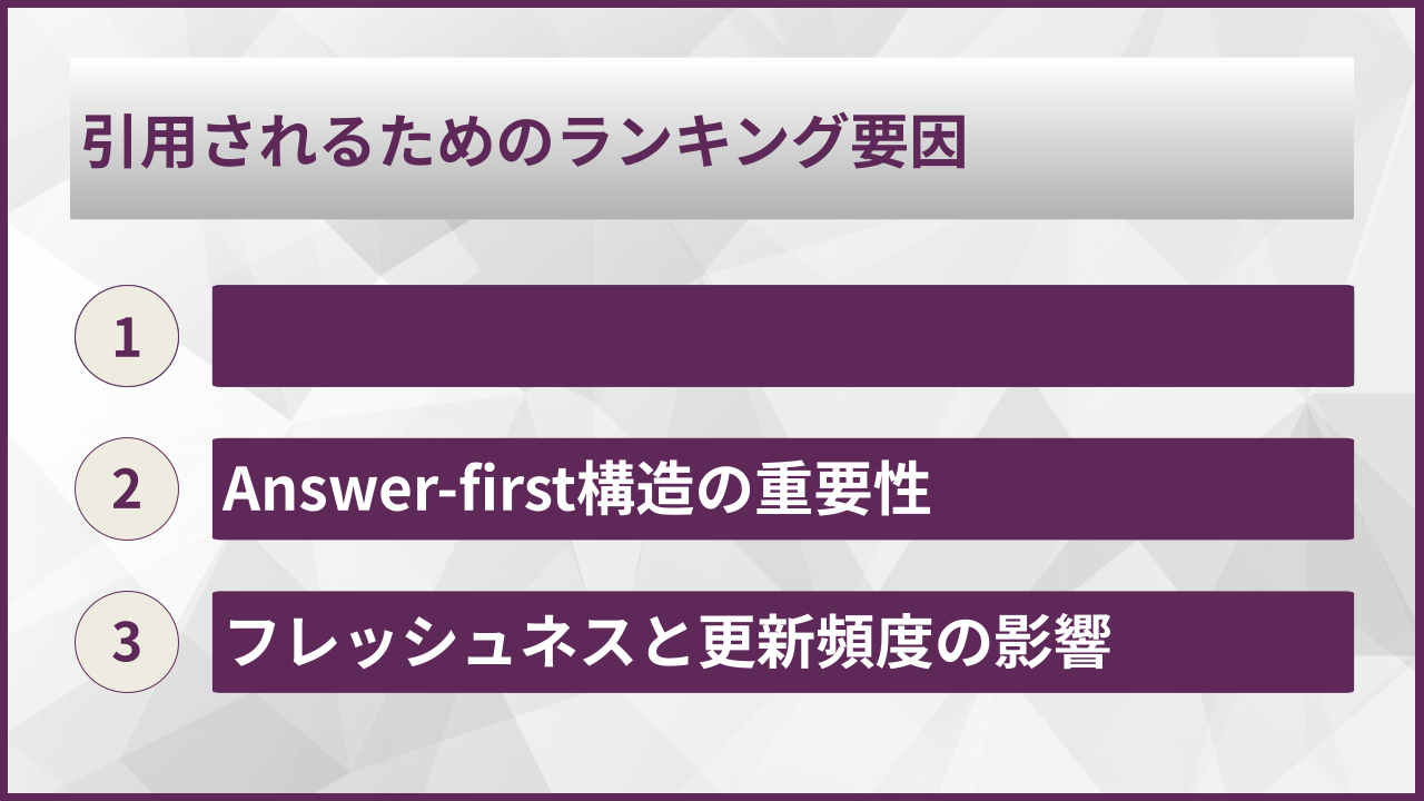 引用されるためのランキング要因